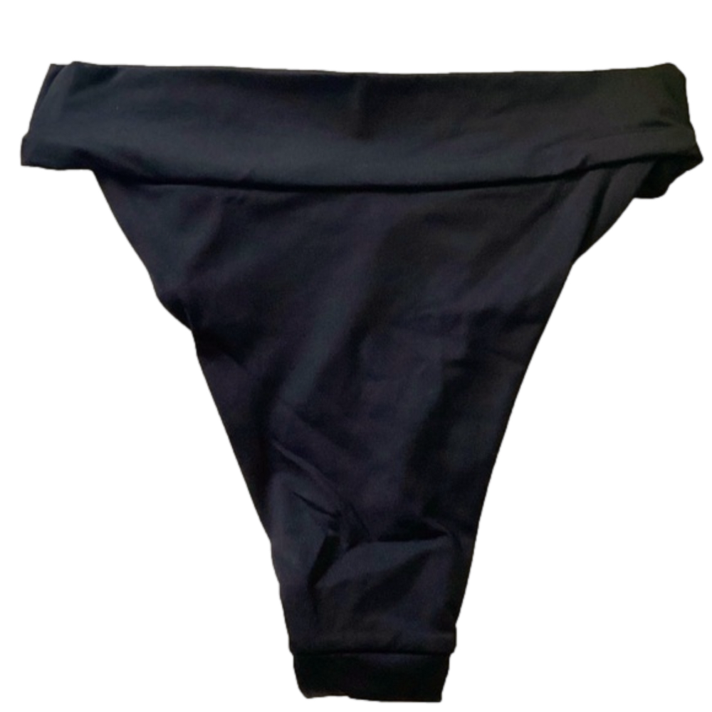 NWT Revolve Anthropologie WEWOREWHAT BLACK CHEEKY HIGH LEG BIKINI SWIM BOTTOM - Picture 8 of 10